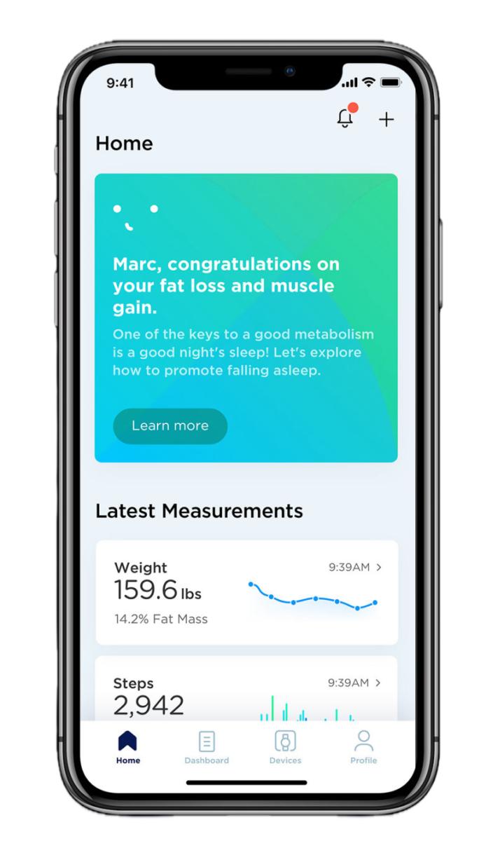 Withings Health Mate app for smart scales